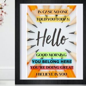 Motivational Wall Art Print - Classroom/Counselor Sign, 11x17 (Unframed)